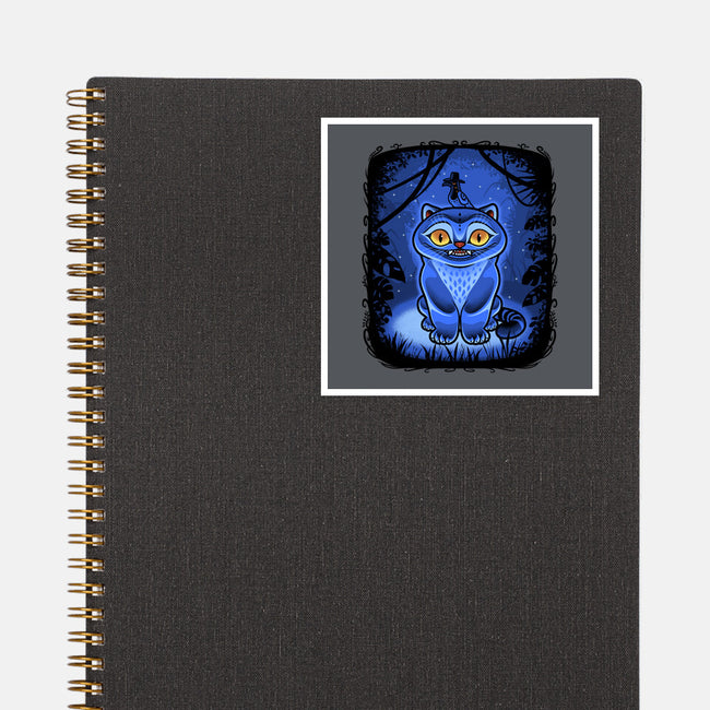 Derpy Blue Beast-None-Glossy-Sticker-Astrobot Invention