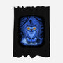 Derpy Blue Beast-None-Polyester-Shower Curtain-Astrobot Invention
