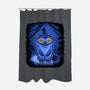 Derpy Blue Beast-None-Polyester-Shower Curtain-Astrobot Invention