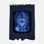 Derpy Blue Beast-None-Polyester-Shower Curtain-Astrobot Invention