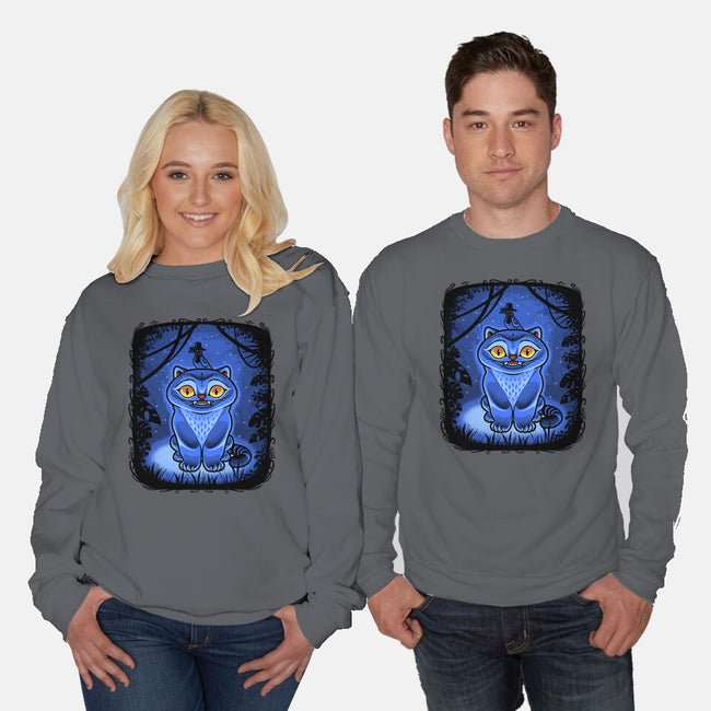 Derpy Blue Beast-Unisex-Crew Neck-Sweatshirt-Astrobot Invention