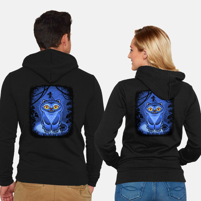 Derpy Blue Beast-Unisex-Zip-Up-Sweatshirt-Astrobot Invention