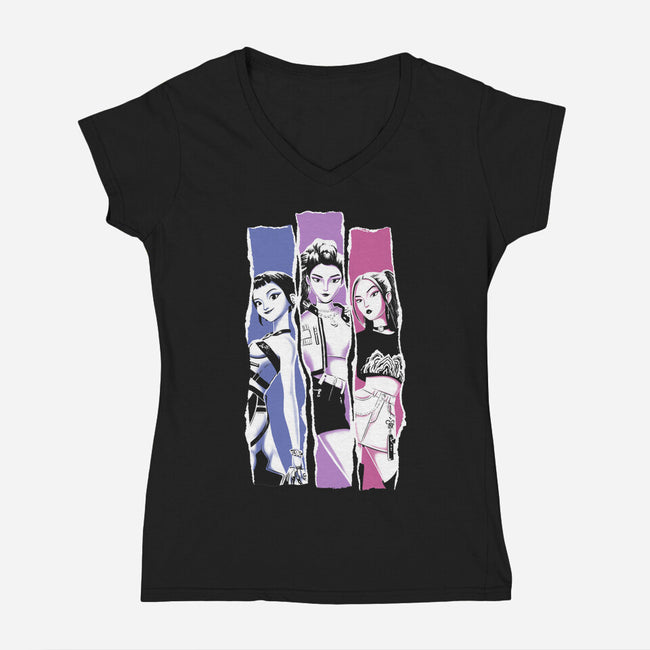 Glowing-Womens-V-Neck-Tee-paulagarcia