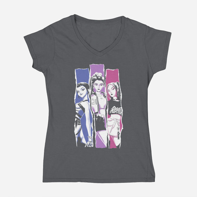 Glowing-Womens-V-Neck-Tee-paulagarcia