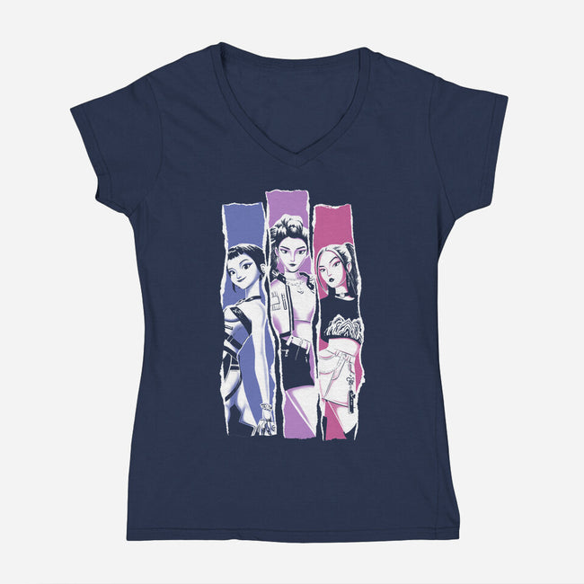 Glowing-Womens-V-Neck-Tee-paulagarcia