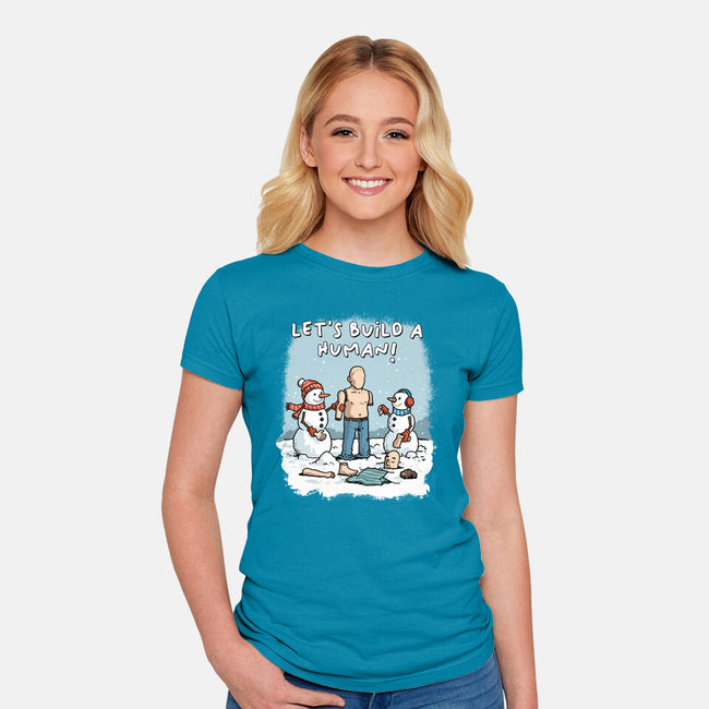 Let's Build A Human-Womens-Fitted-Tee-GoshWow