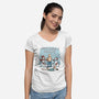 Let's Build A Human-Womens-V-Neck-Tee-GoshWow