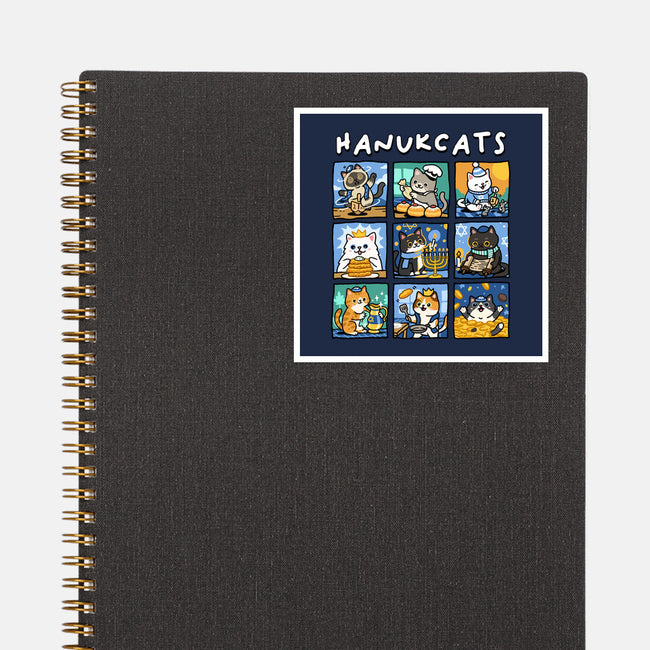 Hanukcats-None-Glossy-Sticker-GoshWow