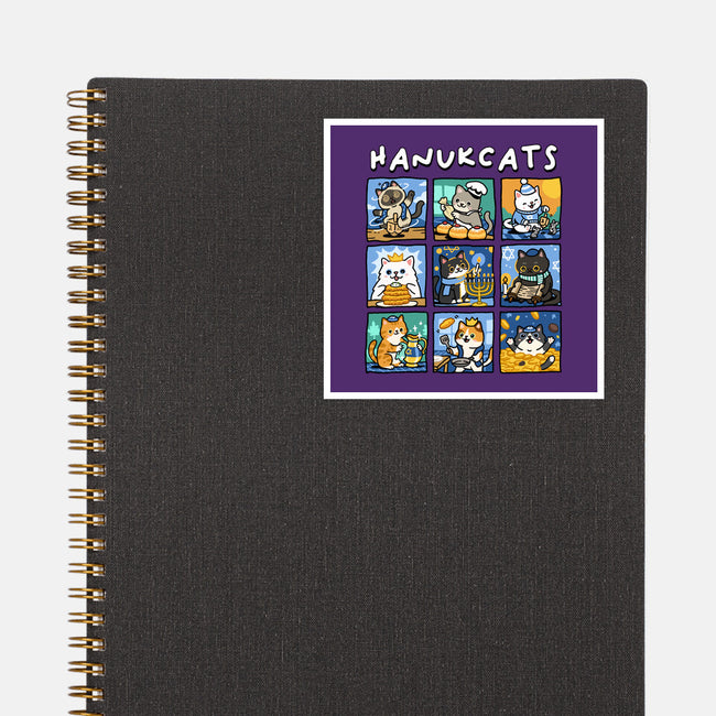 Hanukcats-None-Glossy-Sticker-GoshWow