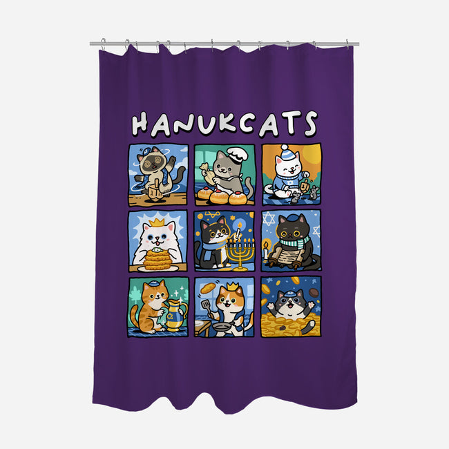 Hanukcats-None-Polyester-Shower Curtain-GoshWow