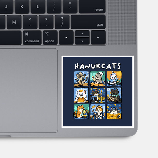 Hanukcats-None-Glossy-Sticker-GoshWow