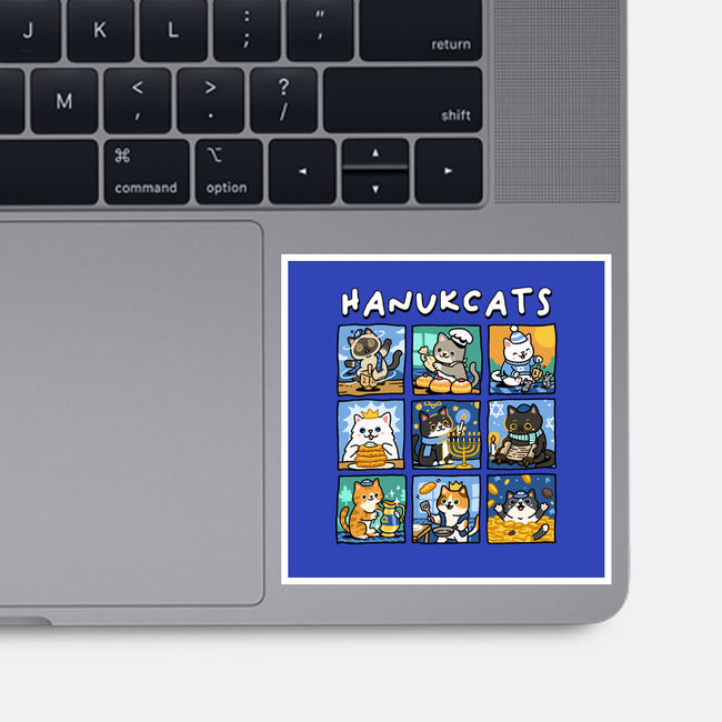 Hanukcats-None-Glossy-Sticker-GoshWow