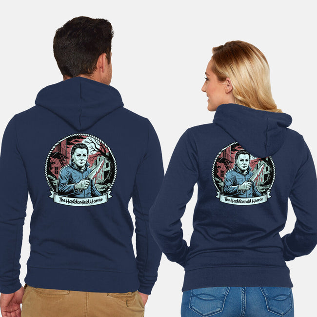Badge Of Horror-Unisex-Zip-Up-Sweatshirt-P1yu5h