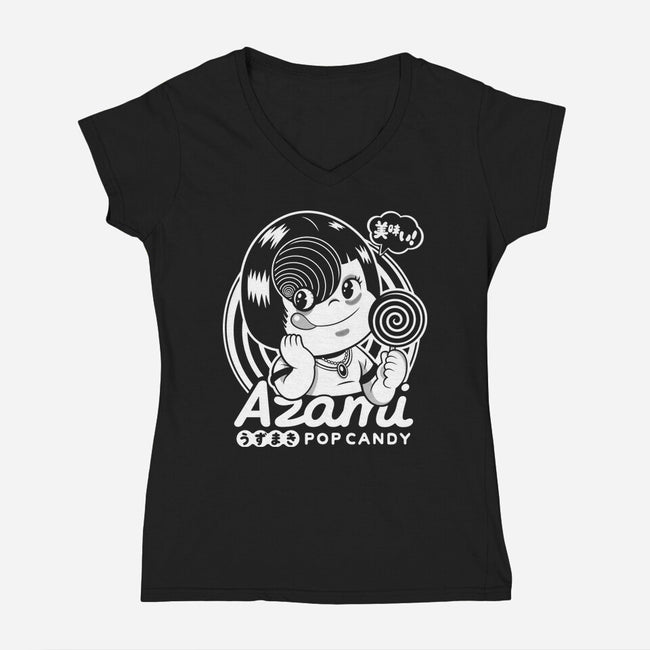Azami Pop Candy-Womens-V-Neck-Tee-demonigote