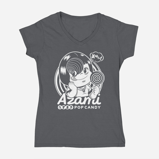 Azami Pop Candy-Womens-V-Neck-Tee-demonigote