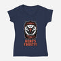 Snowman Horror Door Movie-Womens-V-Neck-Tee-Studio Mootant