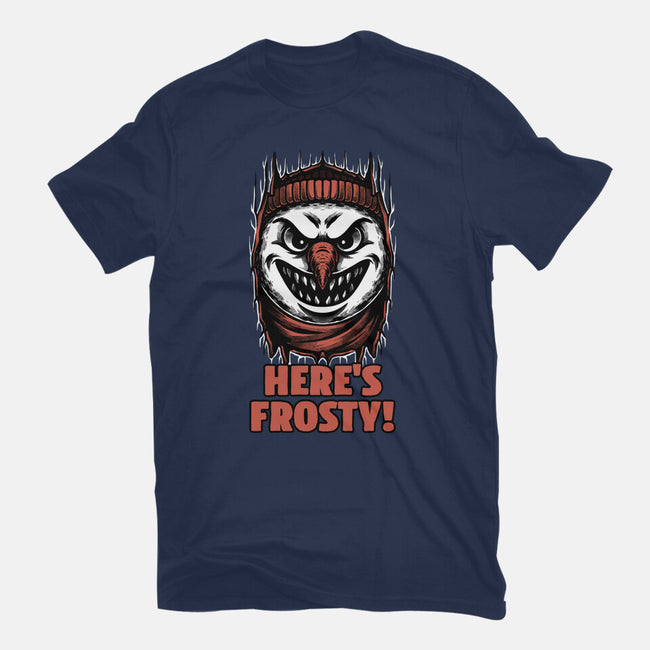 Snowman Horror Door Movie-Womens-Fitted-Tee-Studio Mootant