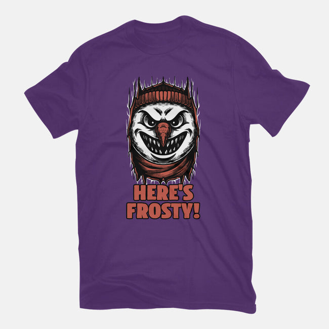 Snowman Horror Door Movie-Womens-Fitted-Tee-Studio Mootant