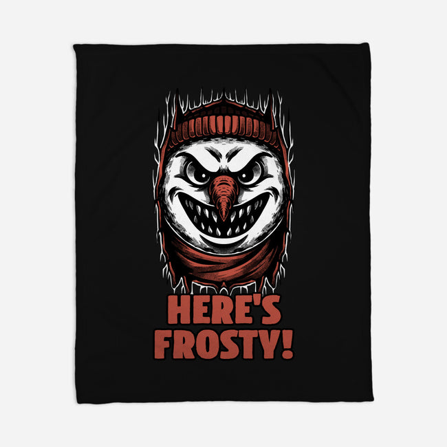 Snowman Horror Door Movie-None-Fleece-Blanket-Studio Mootant