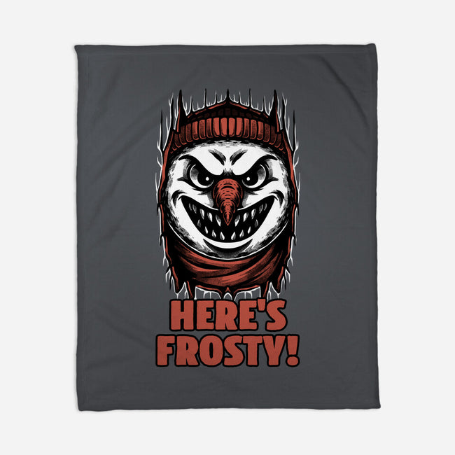 Snowman Horror Door Movie-None-Fleece-Blanket-Studio Mootant