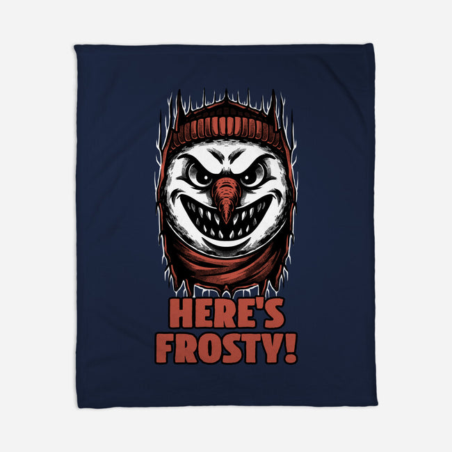 Snowman Horror Door Movie-None-Fleece-Blanket-Studio Mootant