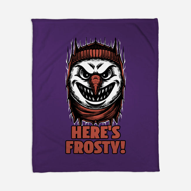 Snowman Horror Door Movie-None-Fleece-Blanket-Studio Mootant