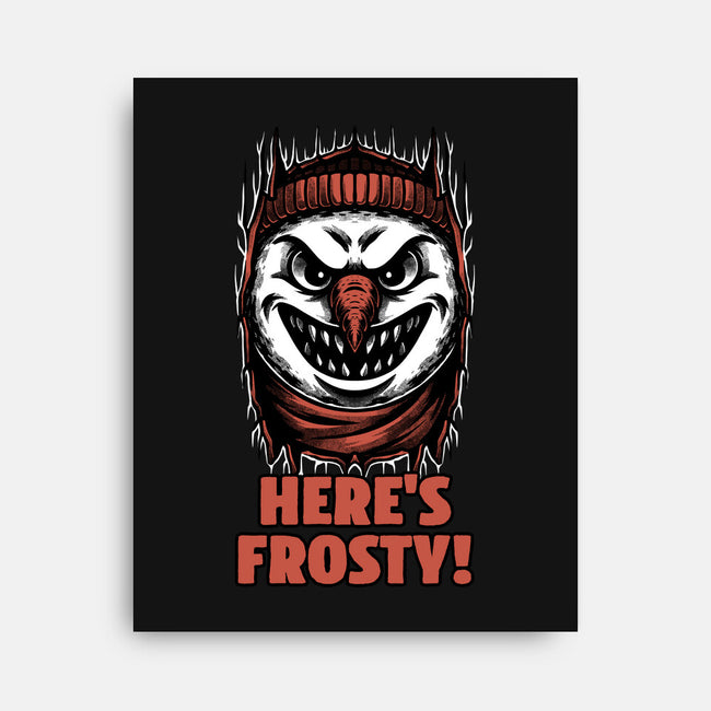 Snowman Horror Door Movie-None-Stretched-Canvas-Studio Mootant