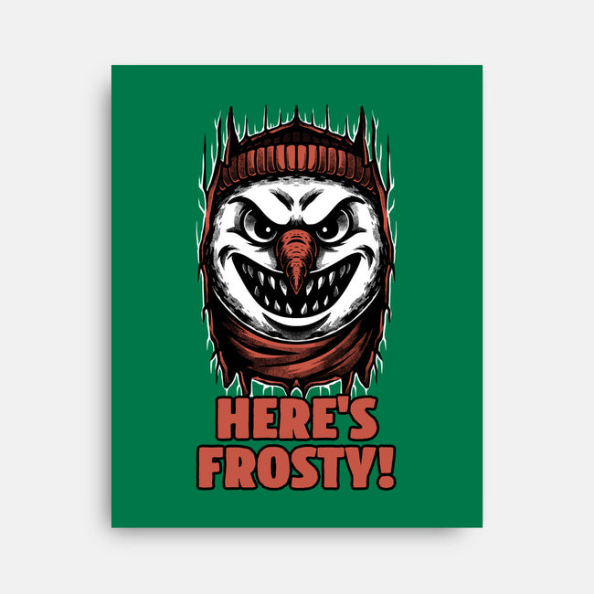 Snowman Horror Door Movie-None-Stretched-Canvas-Studio Mootant