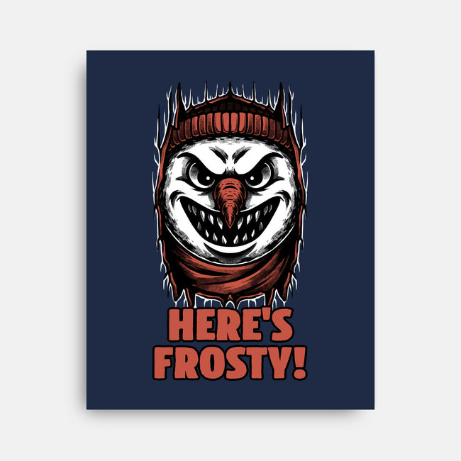 Snowman Horror Door Movie-None-Stretched-Canvas-Studio Mootant