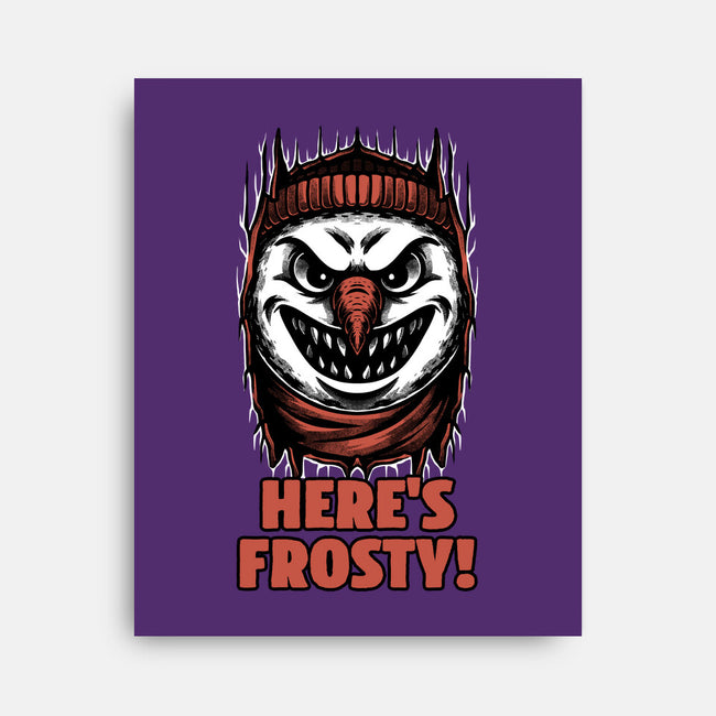 Snowman Horror Door Movie-None-Stretched-Canvas-Studio Mootant