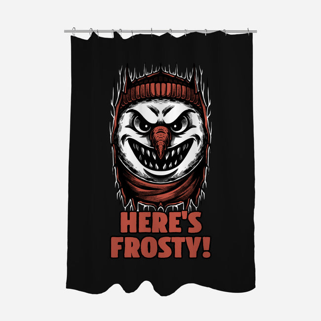 Snowman Horror Door Movie-None-Polyester-Shower Curtain-Studio Mootant