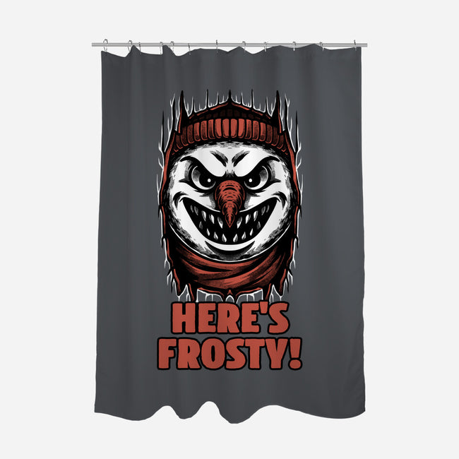 Snowman Horror Door Movie-None-Polyester-Shower Curtain-Studio Mootant