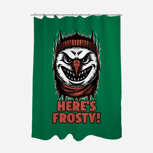 Snowman Horror Door Movie-None-Polyester-Shower Curtain-Studio Mootant