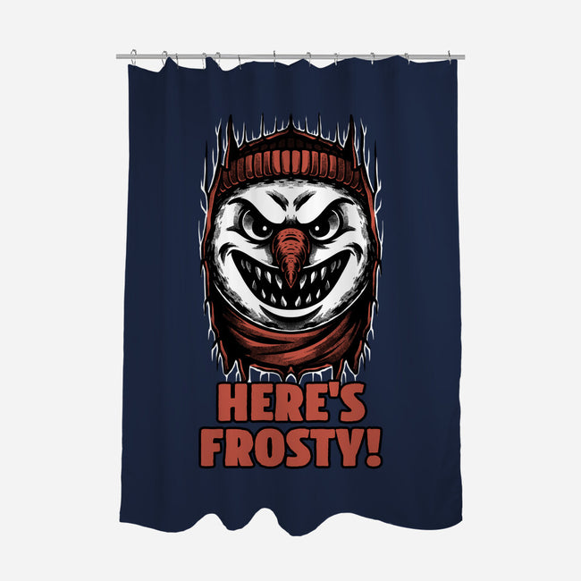 Snowman Horror Door Movie-None-Polyester-Shower Curtain-Studio Mootant