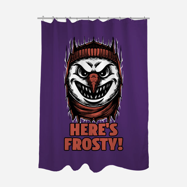 Snowman Horror Door Movie-None-Polyester-Shower Curtain-Studio Mootant