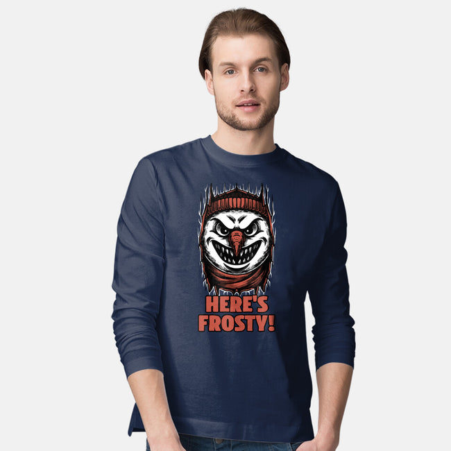Snowman Horror Door Movie-Mens-Long Sleeved-Tee-Studio Mootant