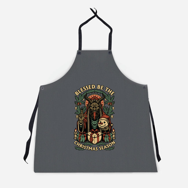 Krampus Sacred Christmas-Unisex-Kitchen-Apron-Studio Mootant
