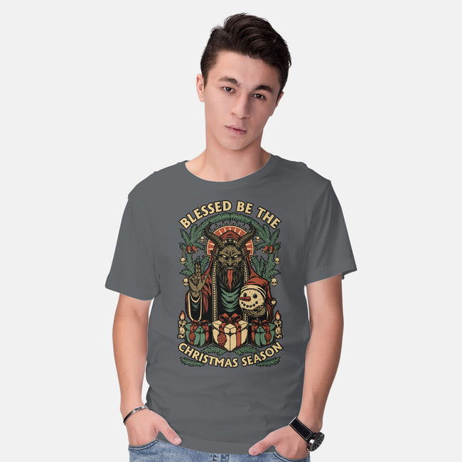 Krampus Sacred Christmas-Mens-Basic-Tee-Studio Mootant