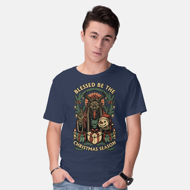 Krampus Sacred Christmas-Mens-Basic-Tee-Studio Mootant