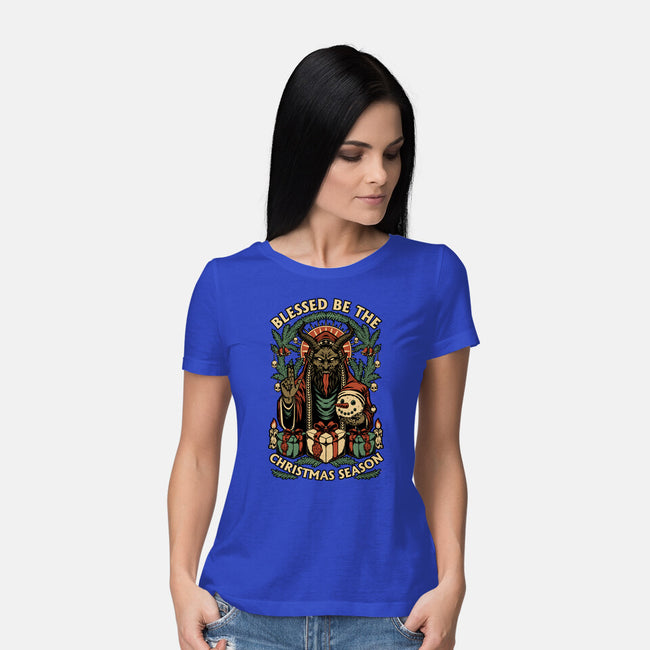Krampus Sacred Christmas-Womens-Basic-Tee-Studio Mootant