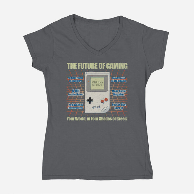 The Future Of Gaming-Womens-V-Neck-Tee-NMdesign