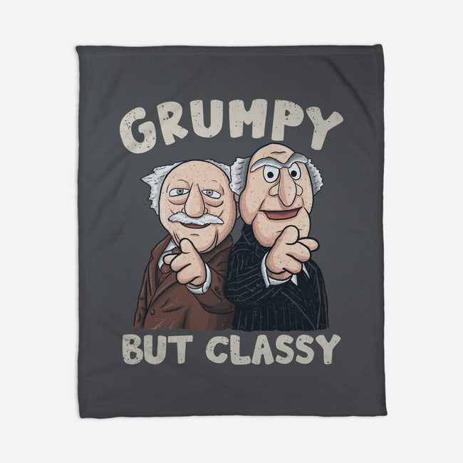 Grumpy But Classy-None-Fleece-Blanket-NMdesign