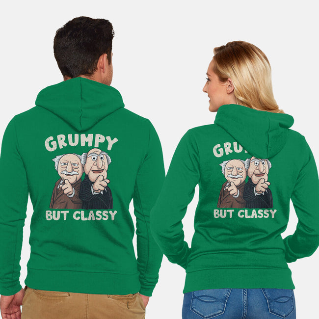 Grumpy But Classy-Unisex-Zip-Up-Sweatshirt-NMdesign
