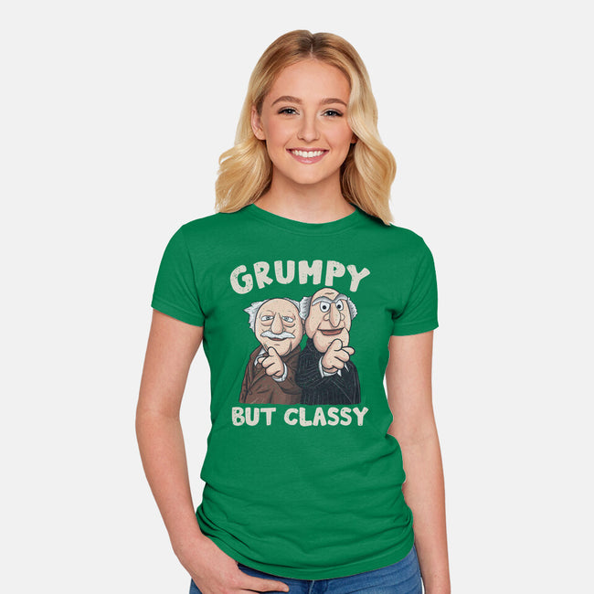 Grumpy But Classy-Womens-Fitted-Tee-NMdesign