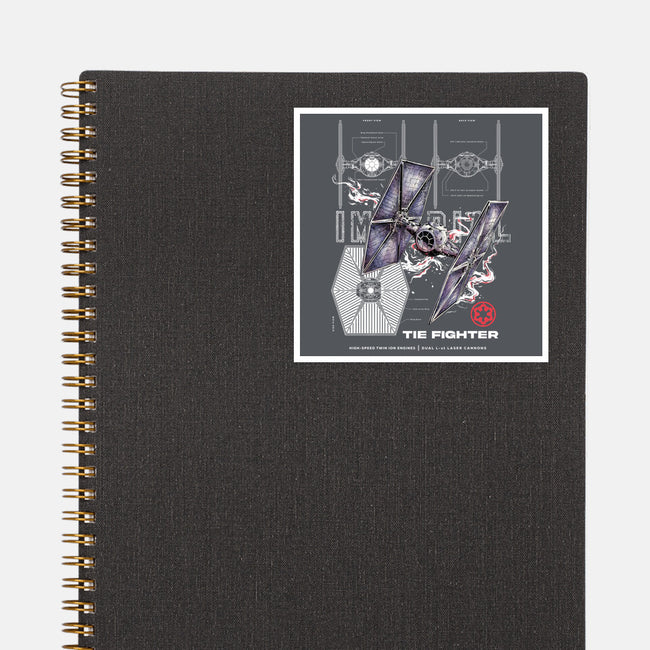 The Imperial Fighter-None-Glossy-Sticker-alfbocreative