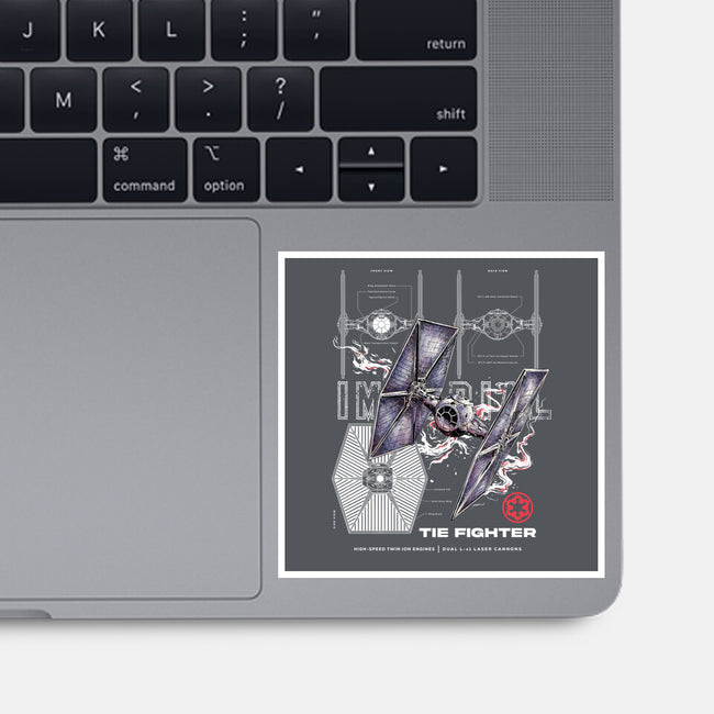 The Imperial Fighter-None-Glossy-Sticker-alfbocreative