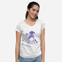 My Neighbor Winter-Womens-V-Neck-Tee-PopCultureWizard