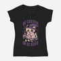 Be Careful Or Be Hexed-Womens-V-Neck-Tee-eduely
