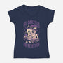 Be Careful Or Be Hexed-Womens-V-Neck-Tee-eduely