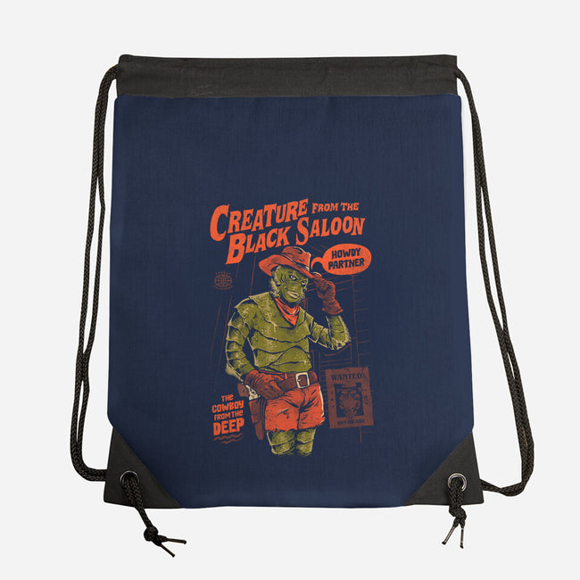 The Creature From The Black Saloon-None-Drawstring-Bag-eduely